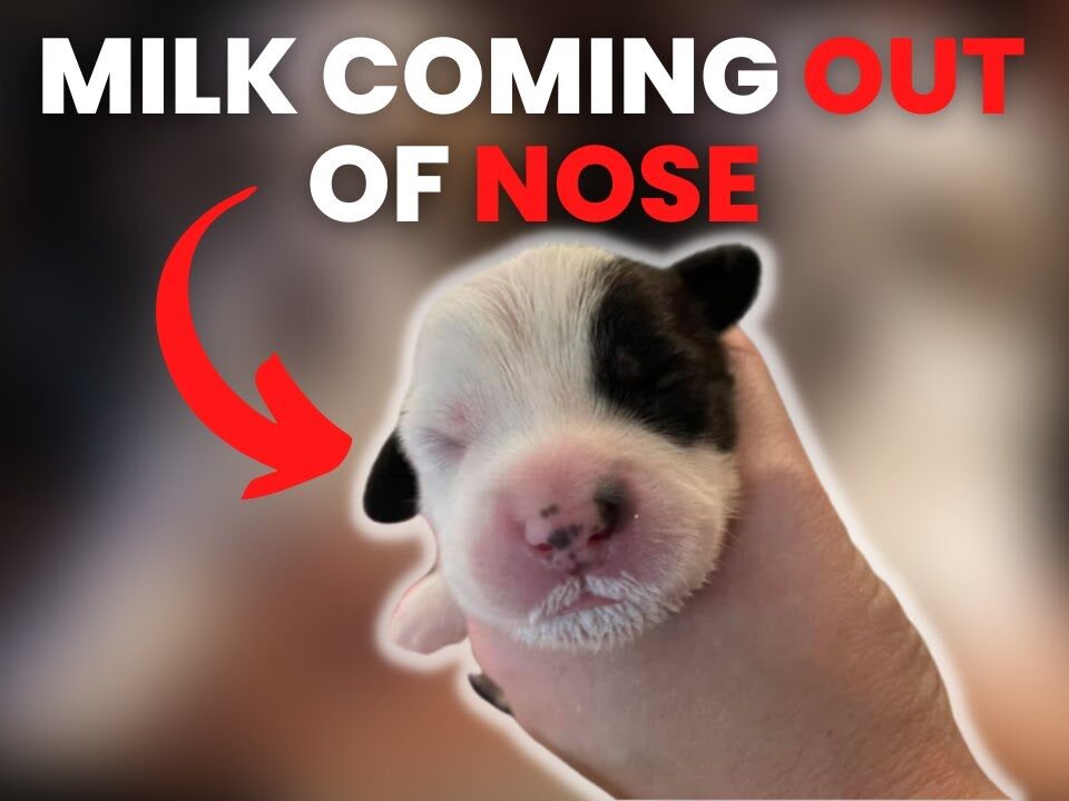 Milk coming out of puppy’s nose when nursing